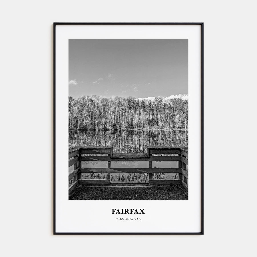 Fairfax, Virginia Portrait B&W Poster