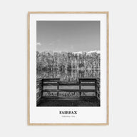 Fairfax, Virginia Portrait B&W Poster