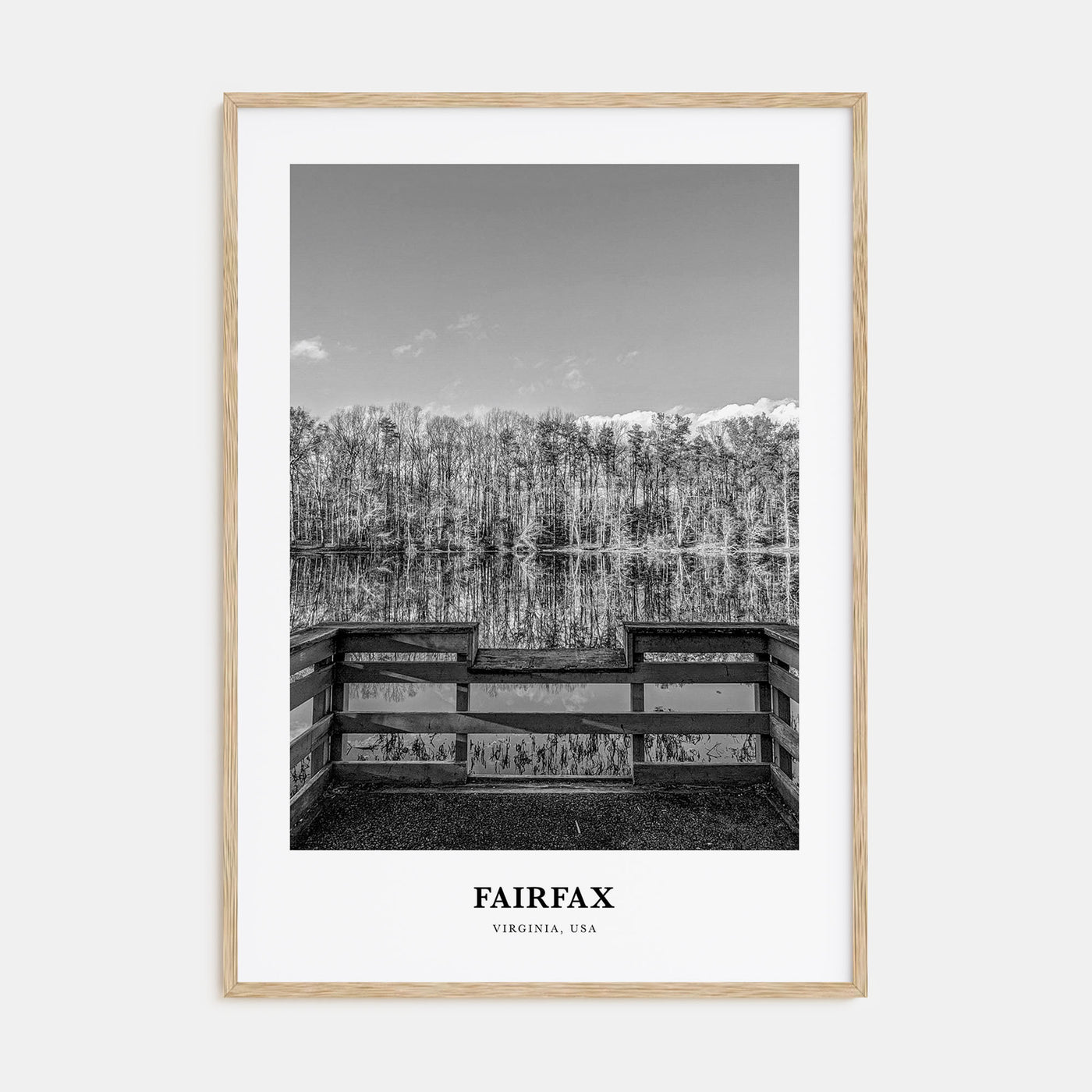 Fairfax, Virginia Portrait B&W Poster