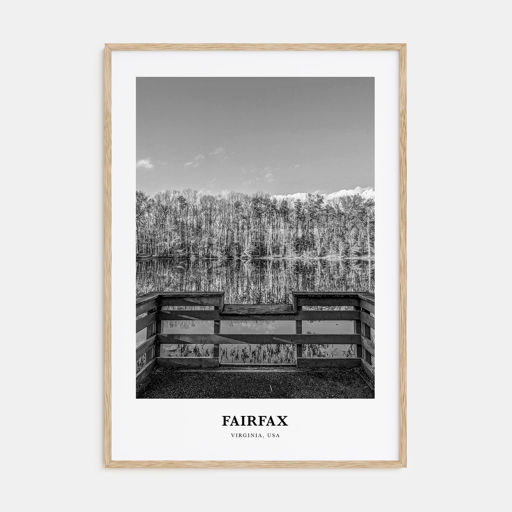 Fairfax, Virginia Portrait B&W Poster