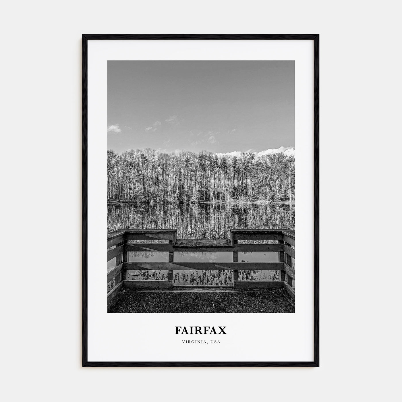 Fairfax, Virginia Portrait B&W Poster