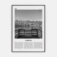 Fairfax, Virginia Travel B&W Poster