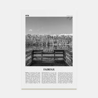 Fairfax, Virginia Travel B&W Poster