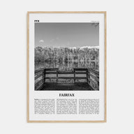 Fairfax, Virginia Travel B&W Poster