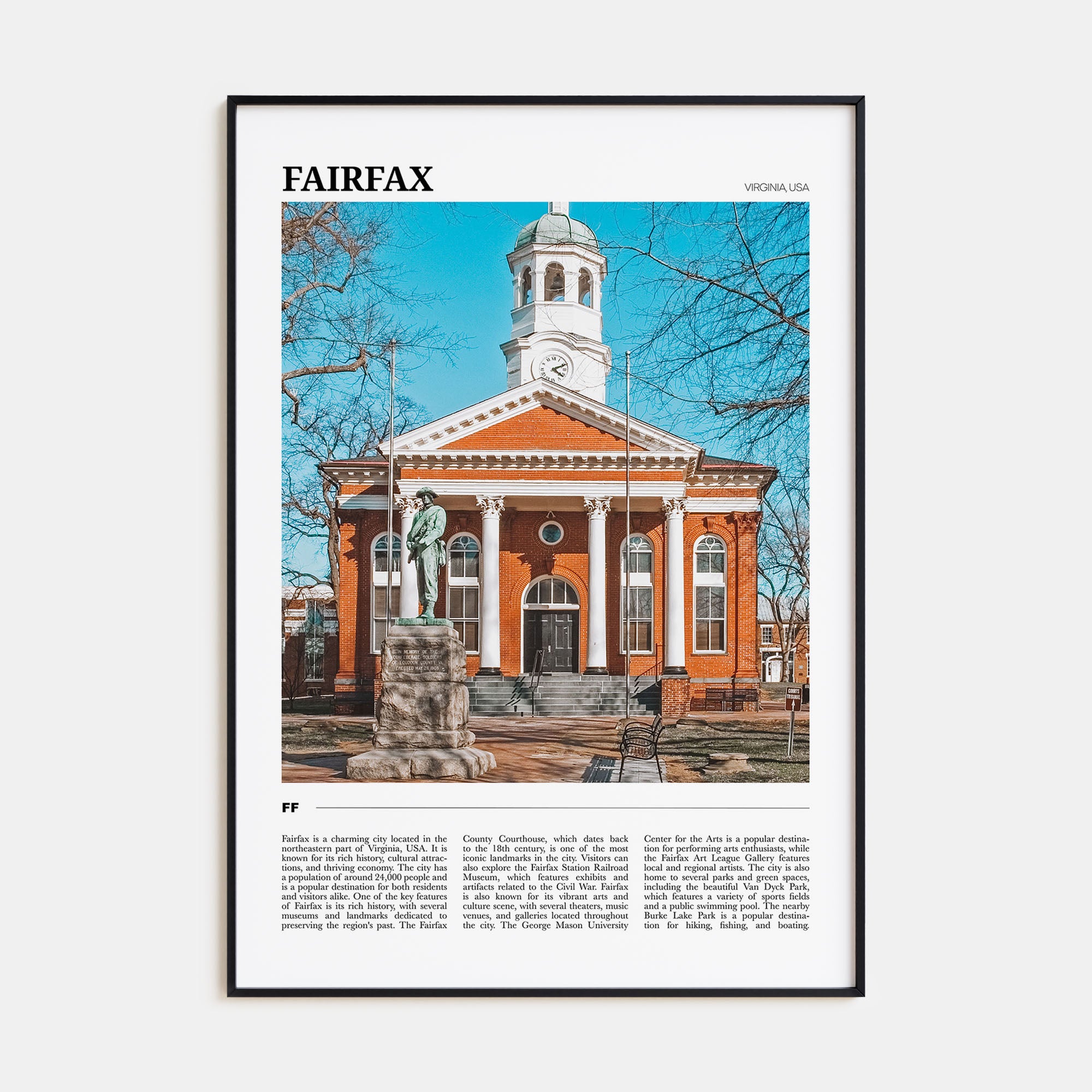 Fairfax, Virginia Travel Color Poster