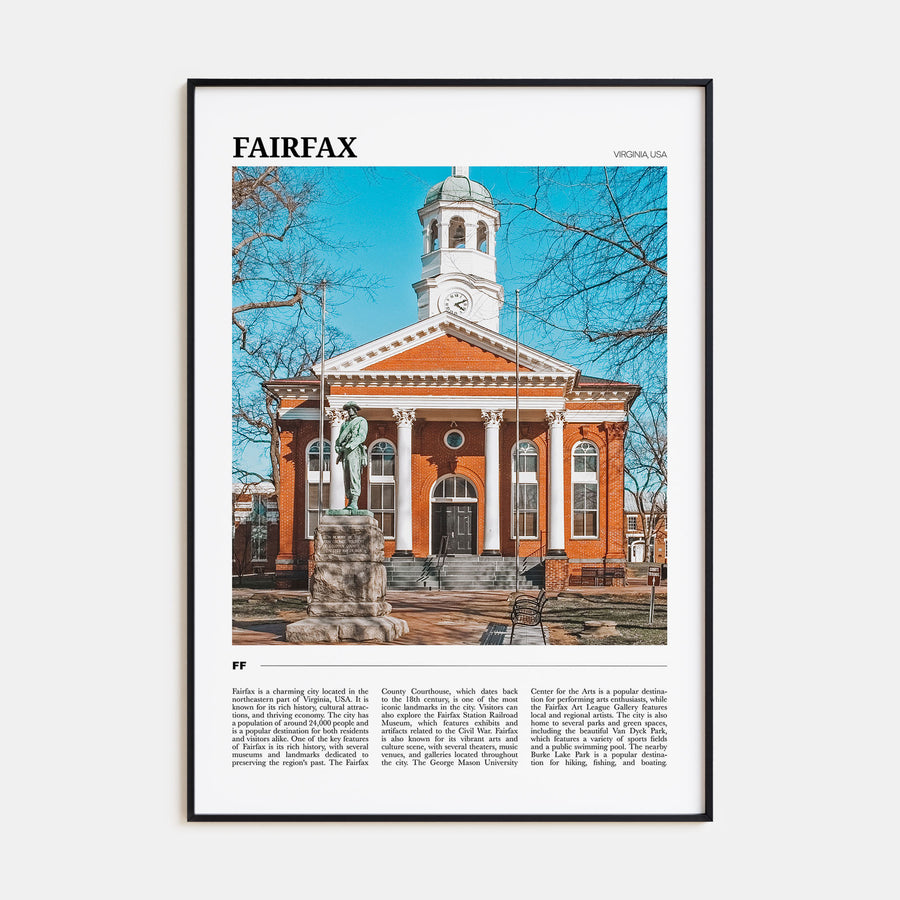 Fairfax, Virginia Travel Color Poster