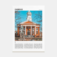 Fairfax, Virginia Travel Color Poster