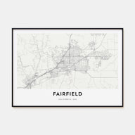 Fairfield Map Landscape Poster
