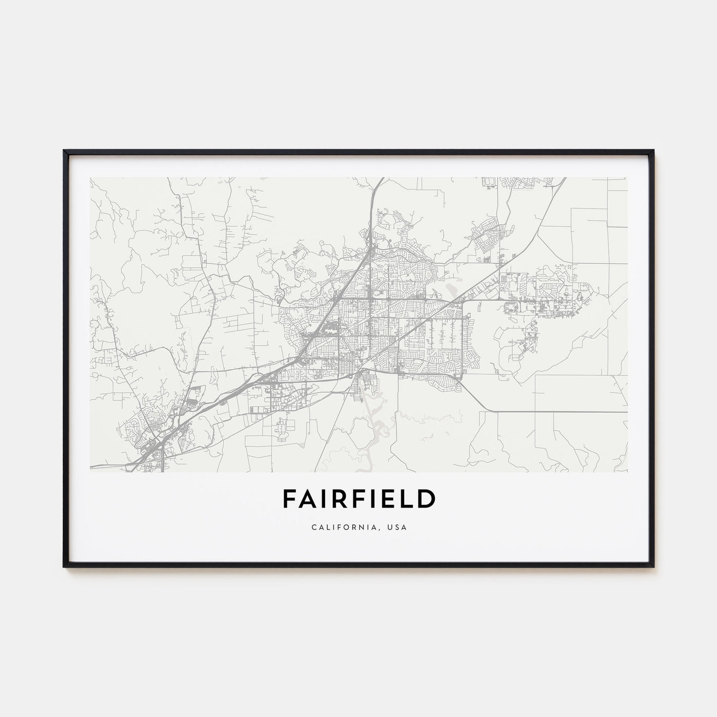 Fairfield Map Landscape Poster