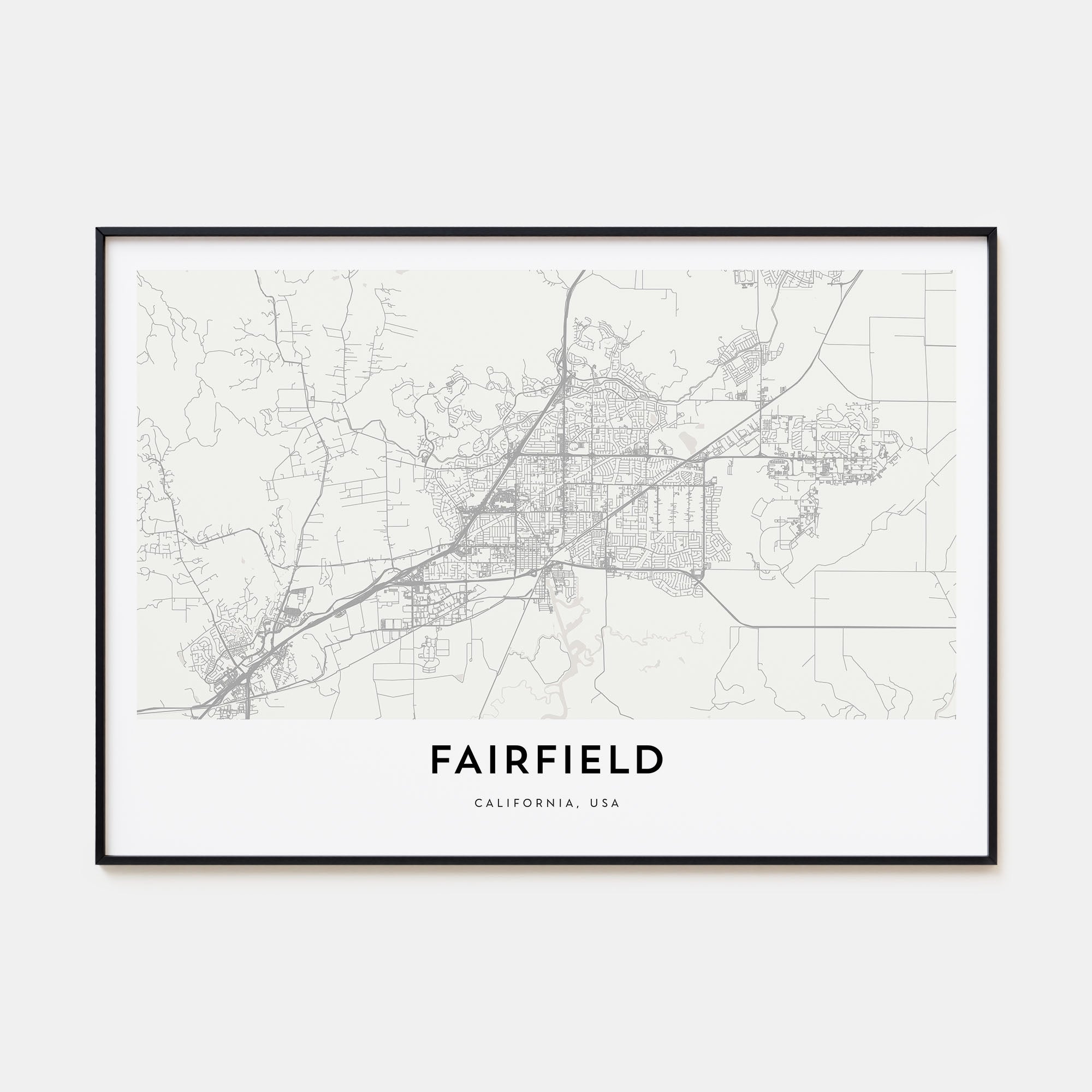 Fairfield Map Landscape Poster
