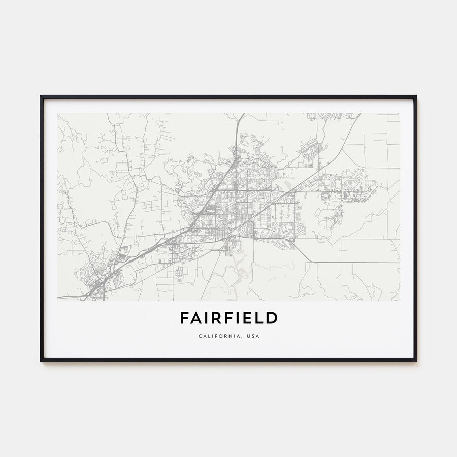 Fairfield Map Landscape Poster