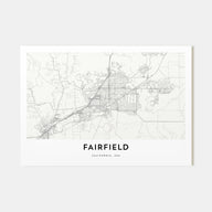 Fairfield Map Landscape Poster