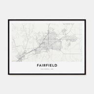 Fairfield Map Landscape Poster