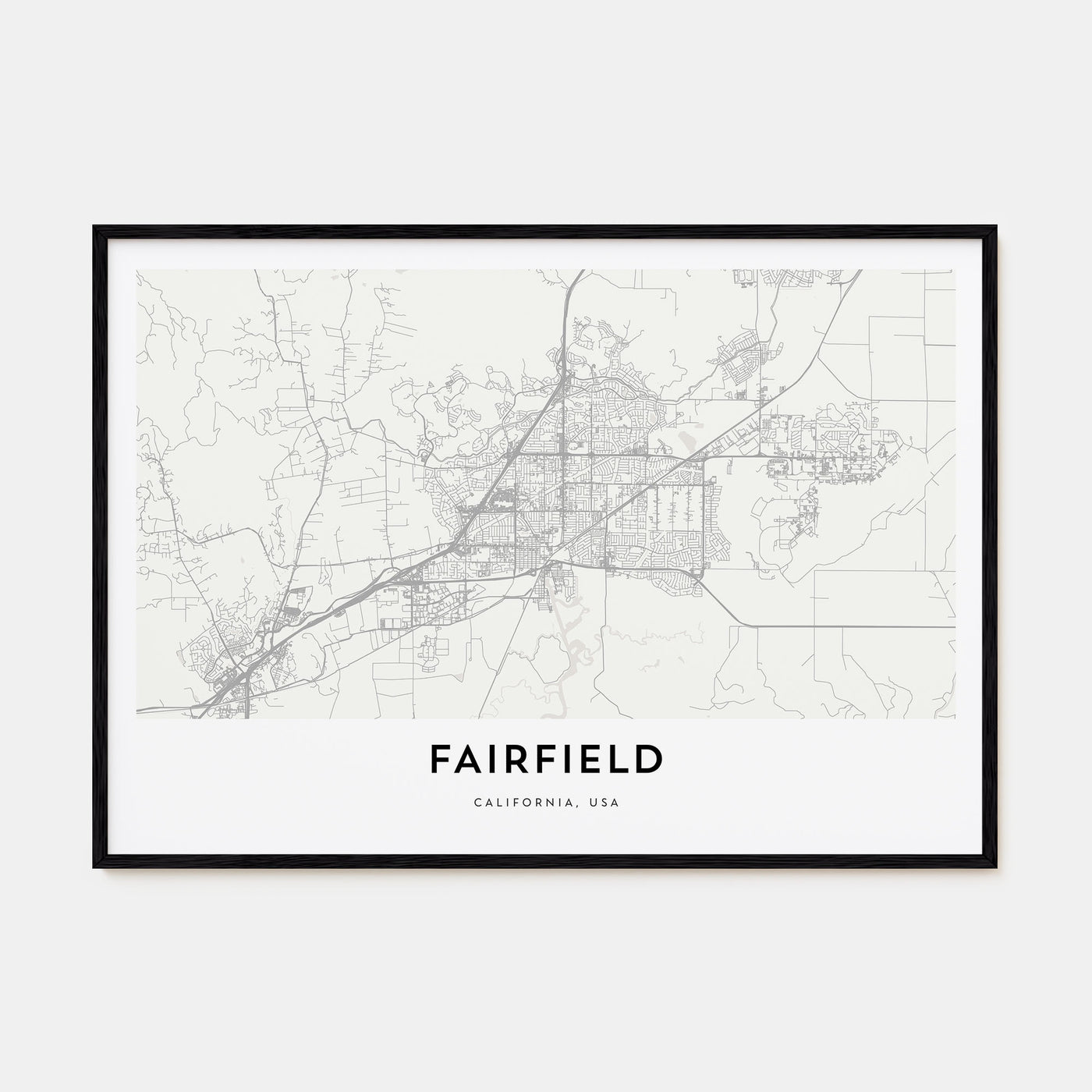 Fairfield Map Landscape Poster