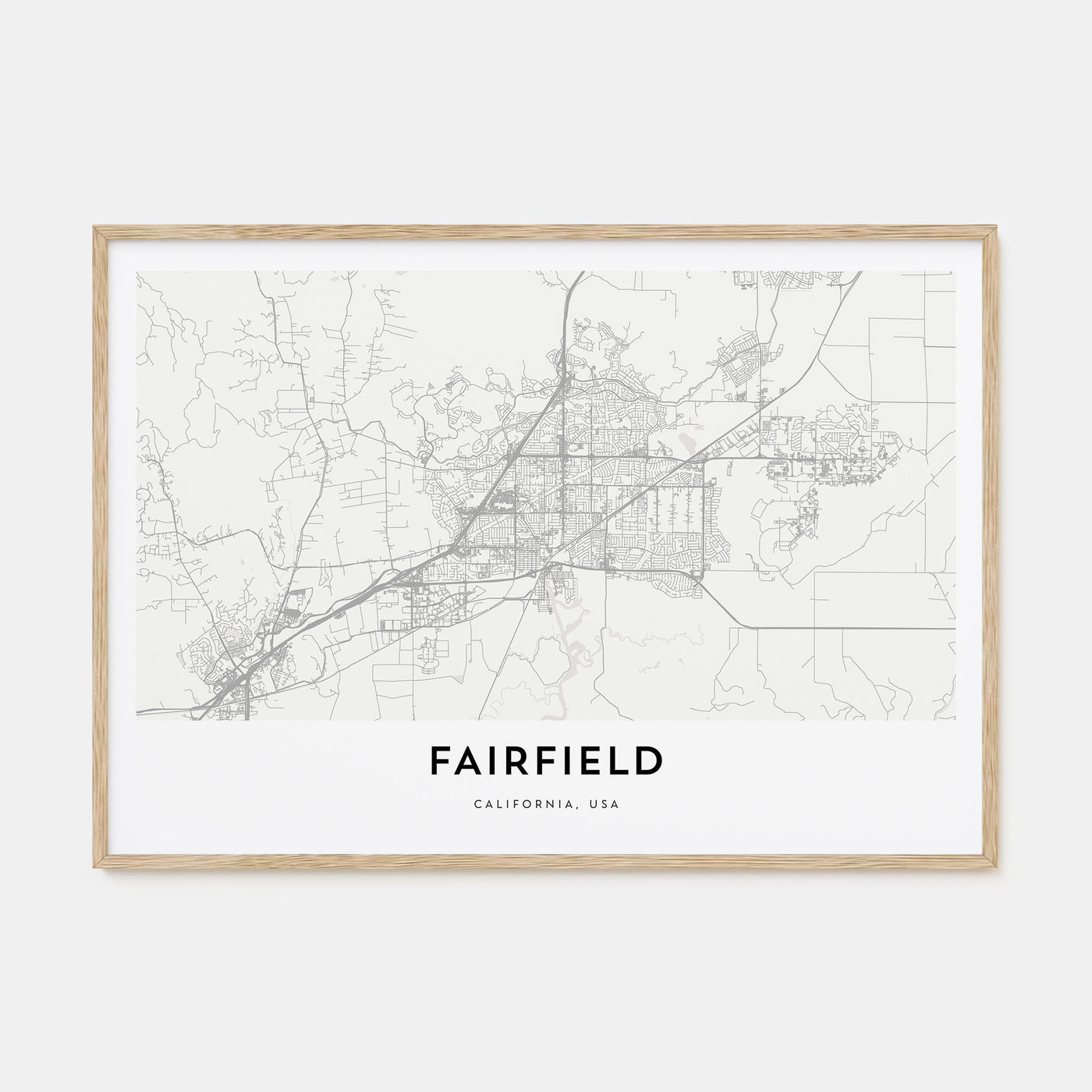 Fairfield Map Landscape Poster