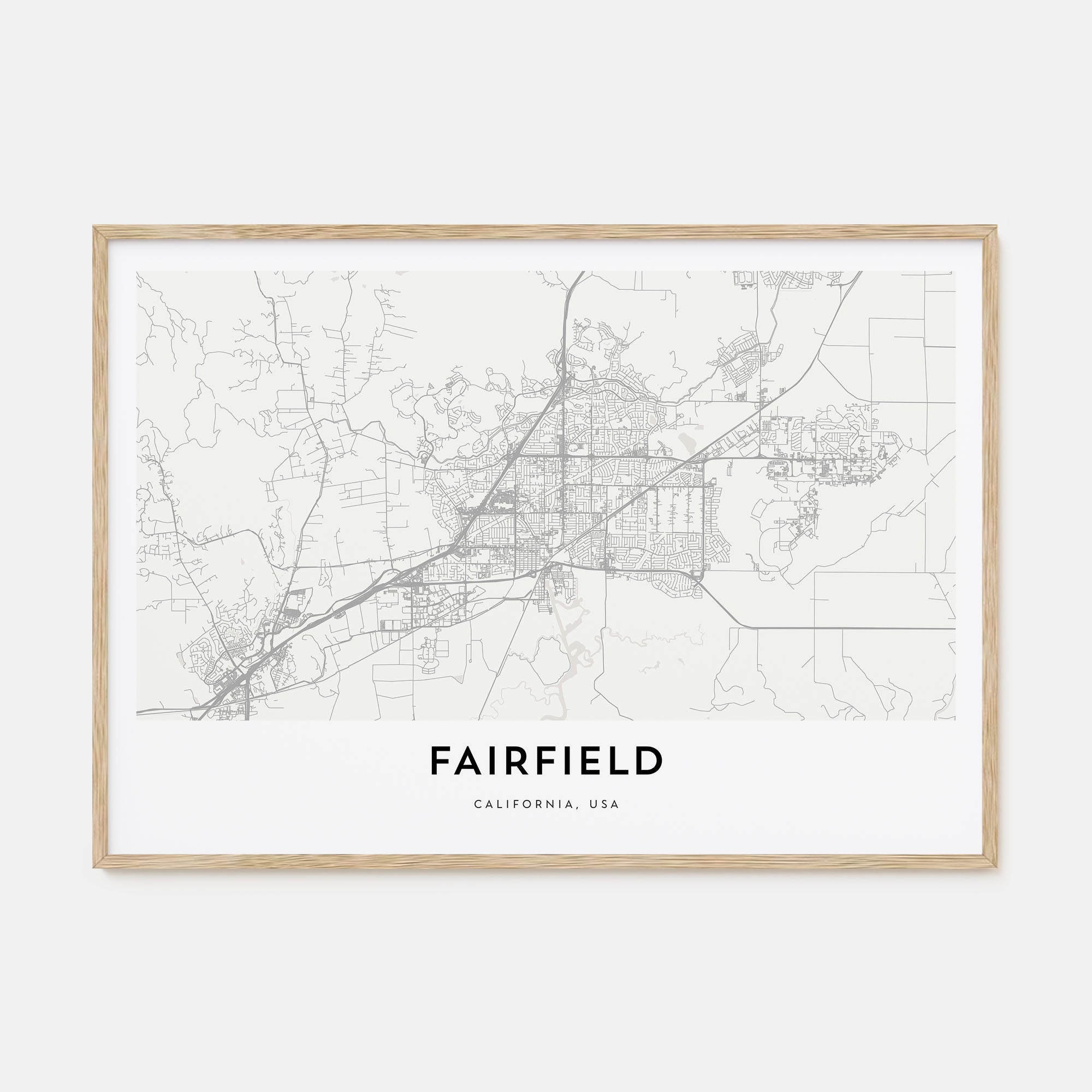 Fairfield Map Landscape Poster