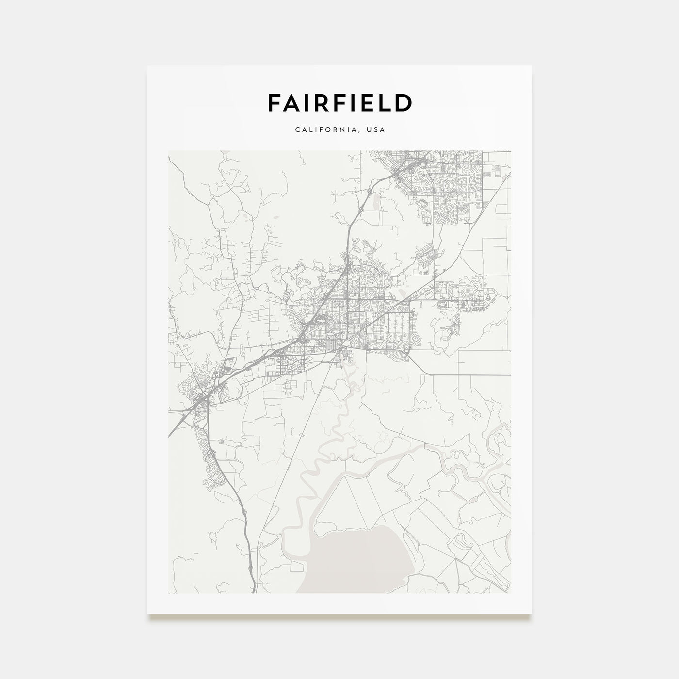 Fairfield Map Portrait Poster