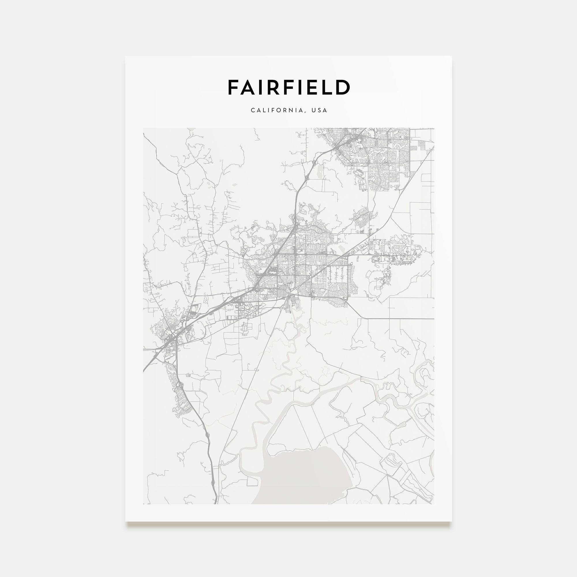 Fairfield Map Portrait Poster
