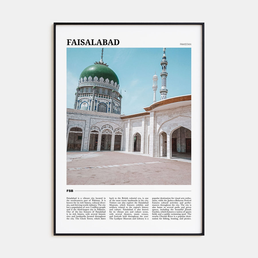 Faisalabad Travel Color Poster