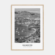 Falmouth, Antigua and Barbuda Portrait B&W Poster