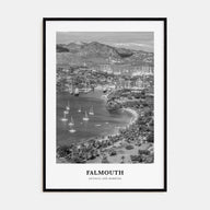 Falmouth, Antigua and Barbuda Portrait B&W Poster