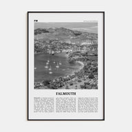 Falmouth, Antigua and Barbuda Travel B&W Poster