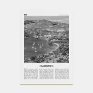 Falmouth, Antigua and Barbuda Travel B&W Poster