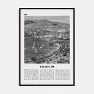 Falmouth, Antigua and Barbuda Travel B&W Poster