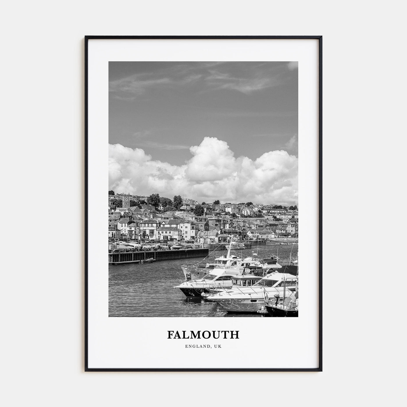 Falmouth, England Portrait B&W Poster