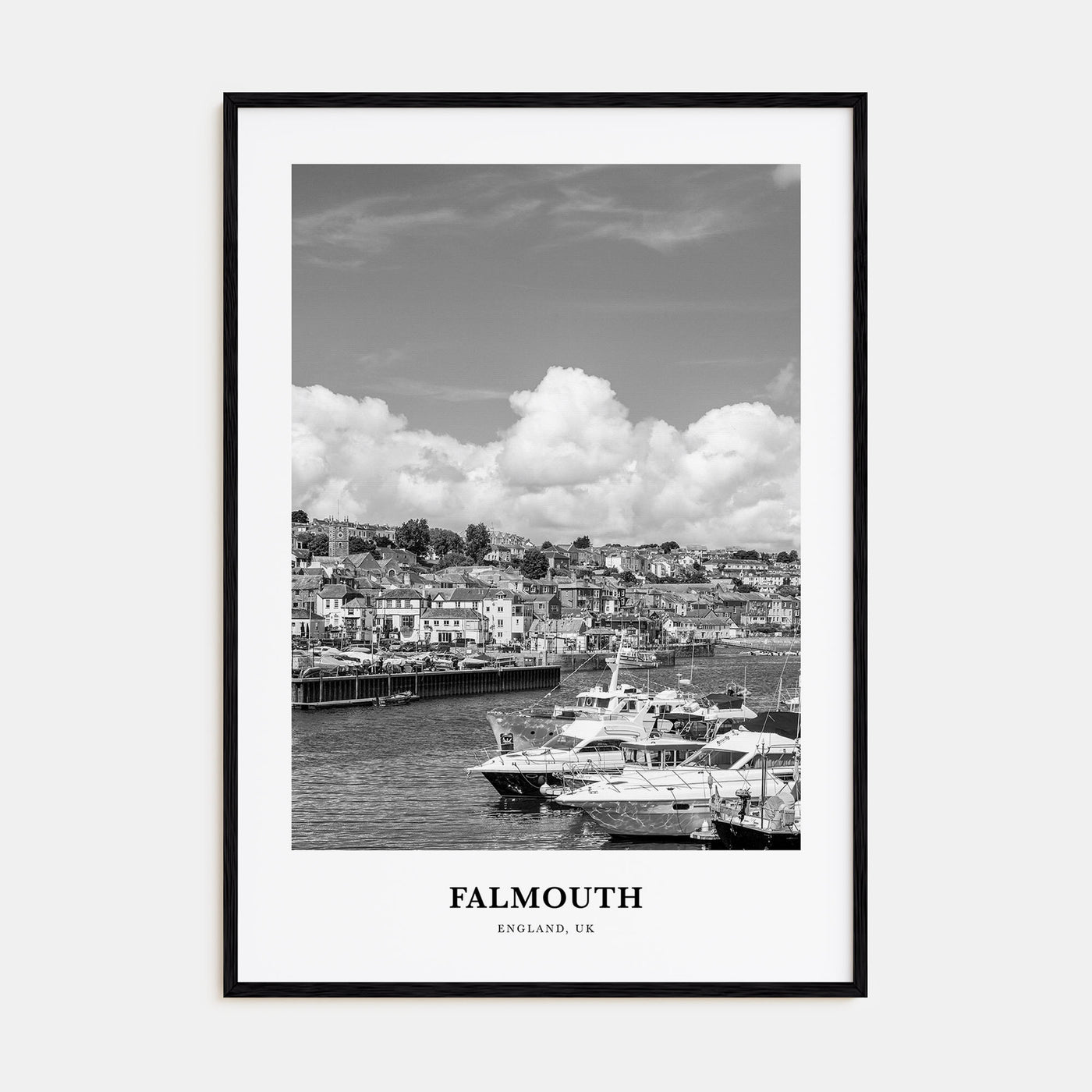 Falmouth, England Portrait B&W Poster