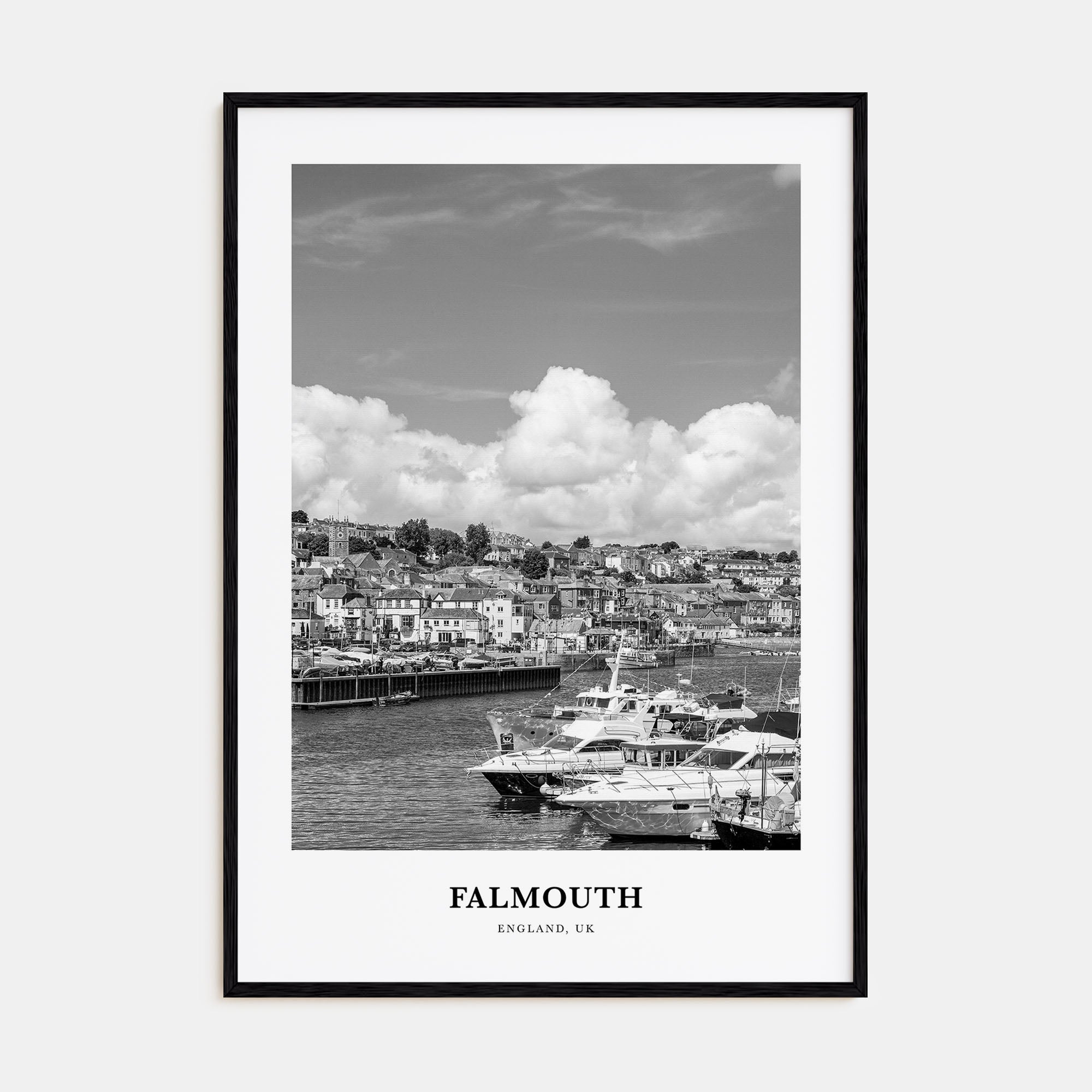 Falmouth, England Portrait B&W Poster