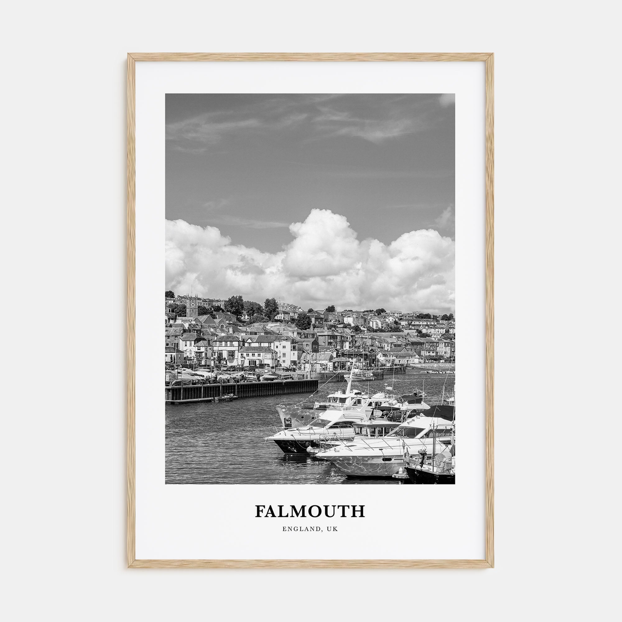 Falmouth, England Portrait B&W Poster