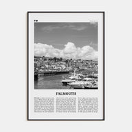 Falmouth, England Travel B&W Poster