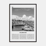 Falmouth, England Travel B&W Poster