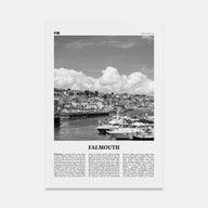 Falmouth, England Travel B&W Poster