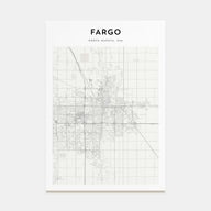 Fargo Map Portrait Poster