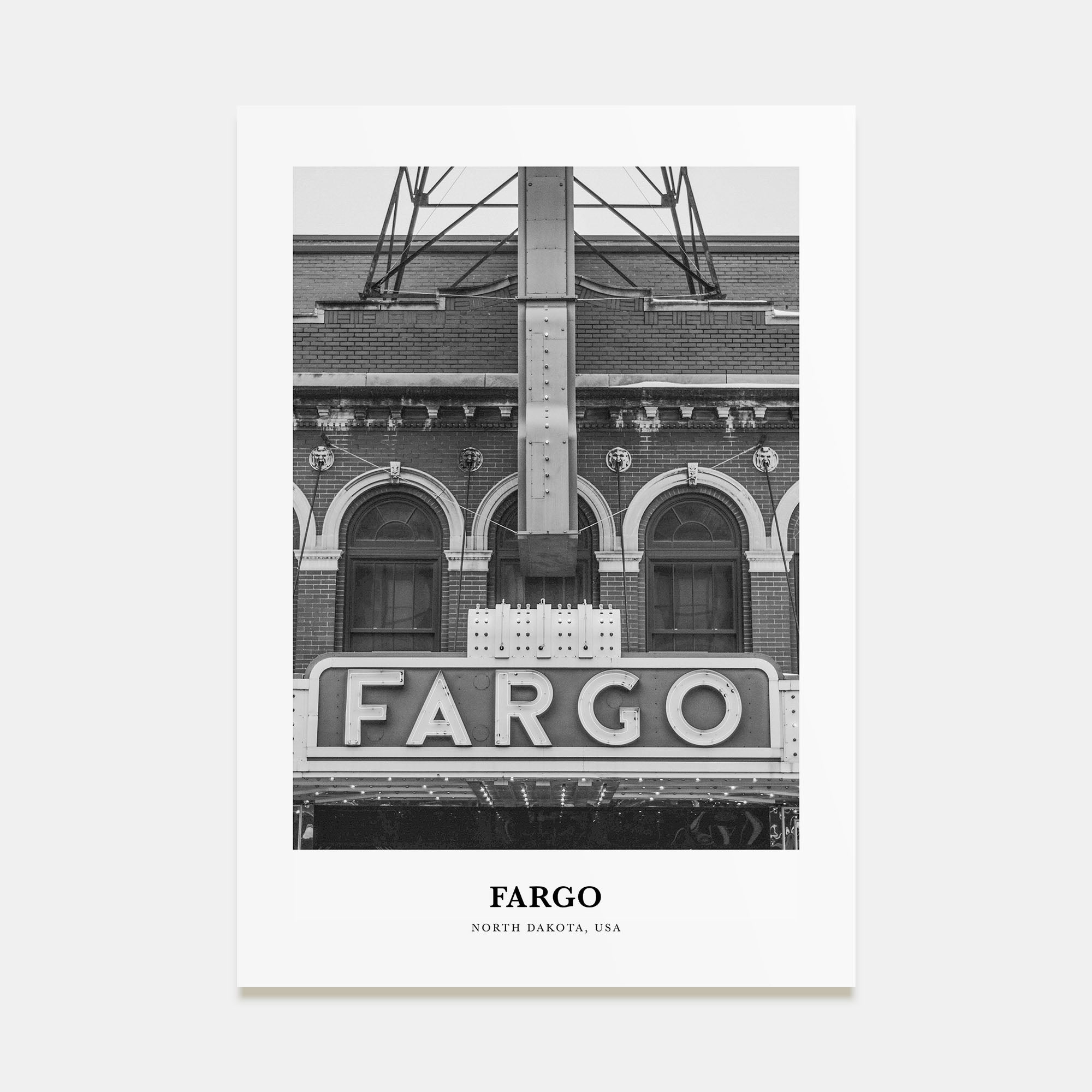 Fargo Portrait B&W No 2 Poster