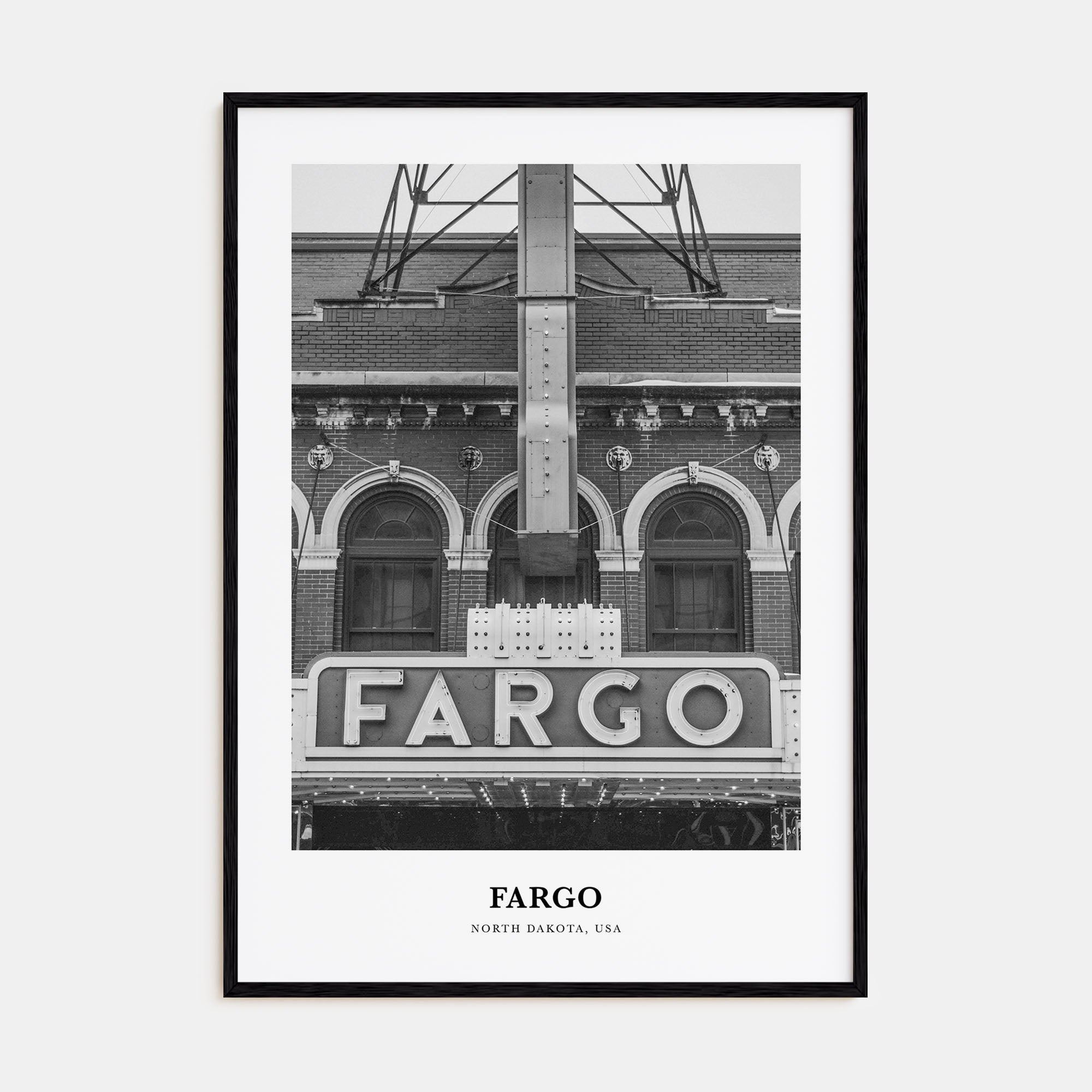 Fargo Portrait B&W No 2 Poster