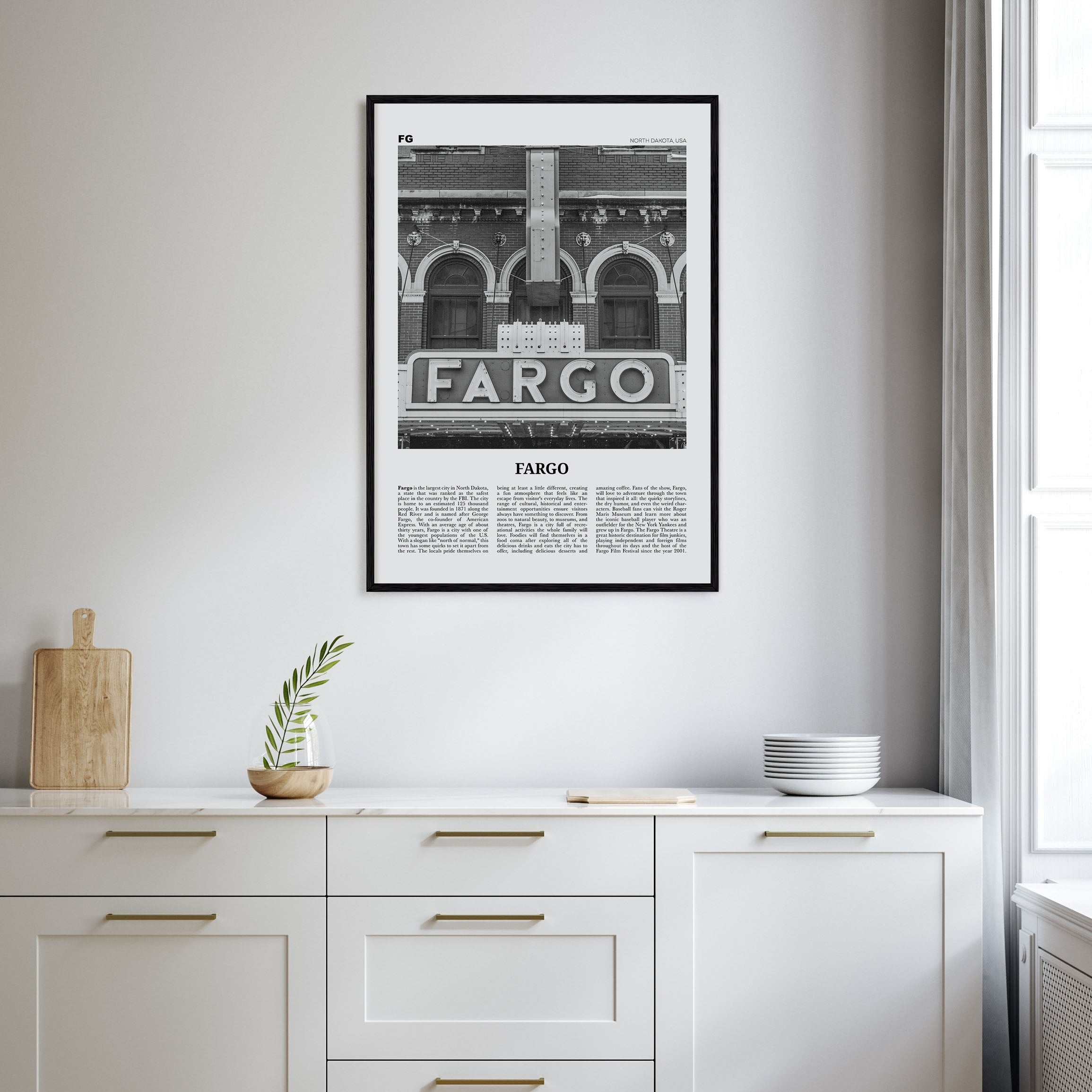 Fargo Travel B&W No 1 Poster