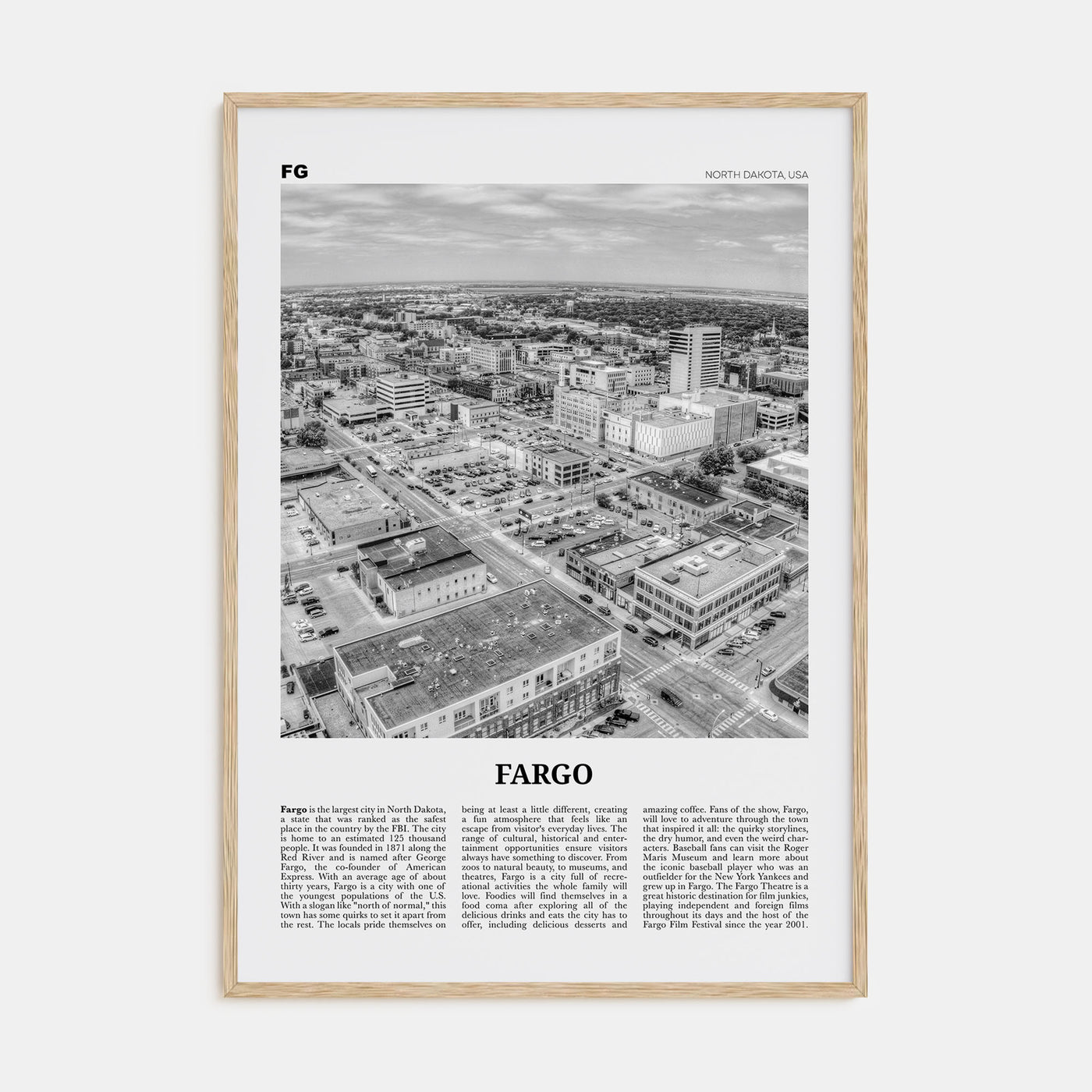 Fargo Travel B&W No 2 Poster