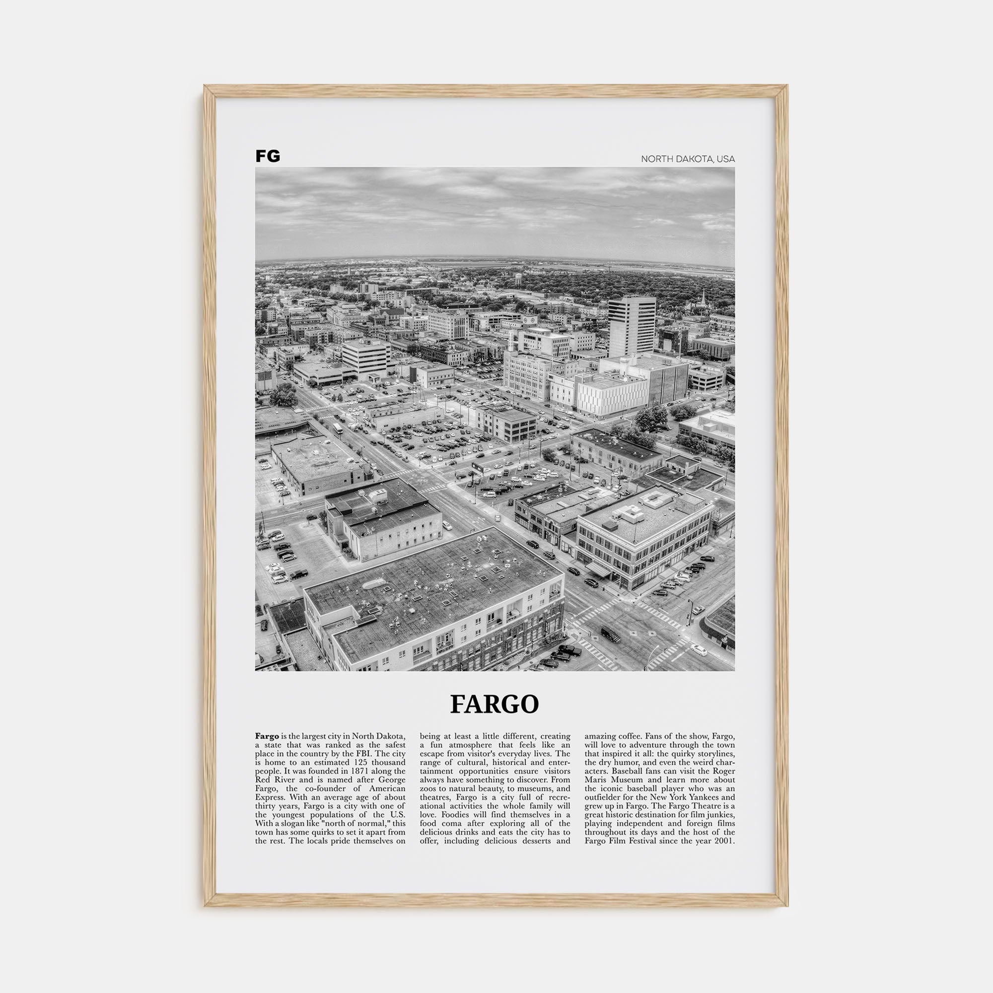 Fargo Travel B&W No 2 Poster