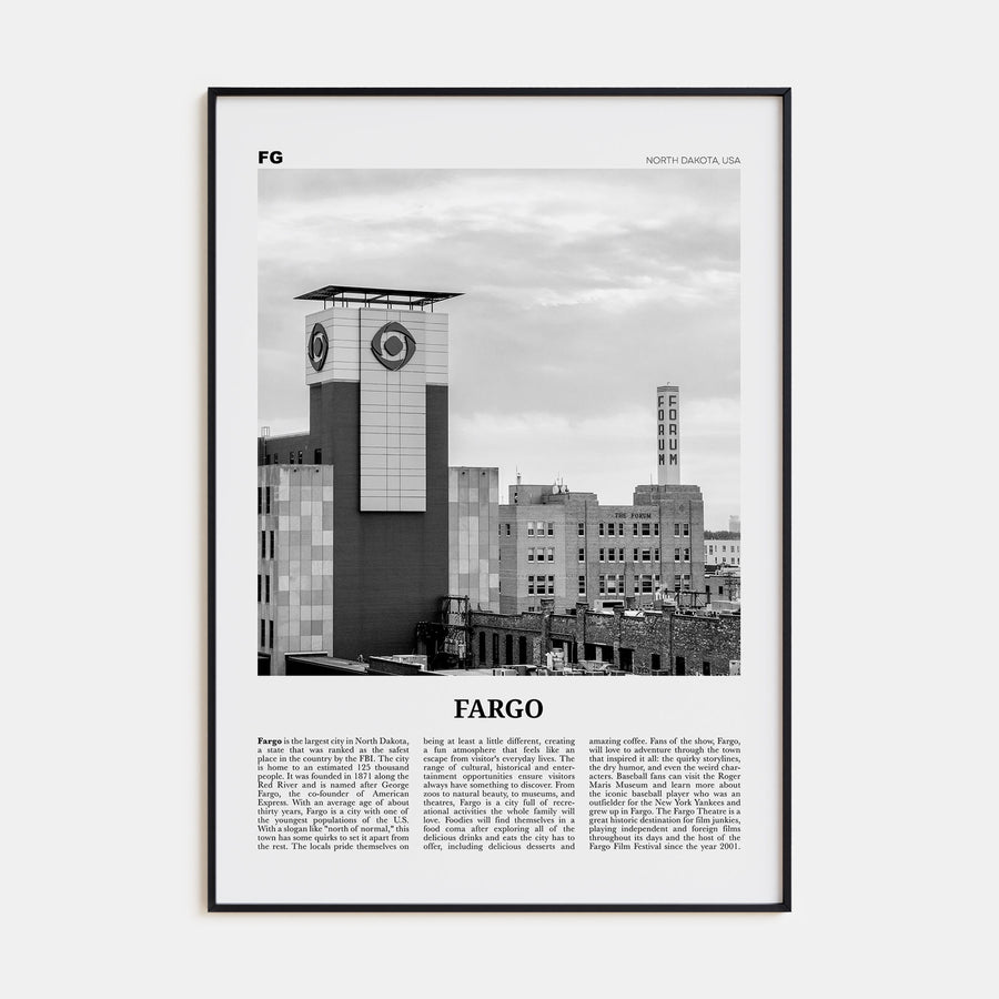 Fargo Travel B&W No 3 Poster