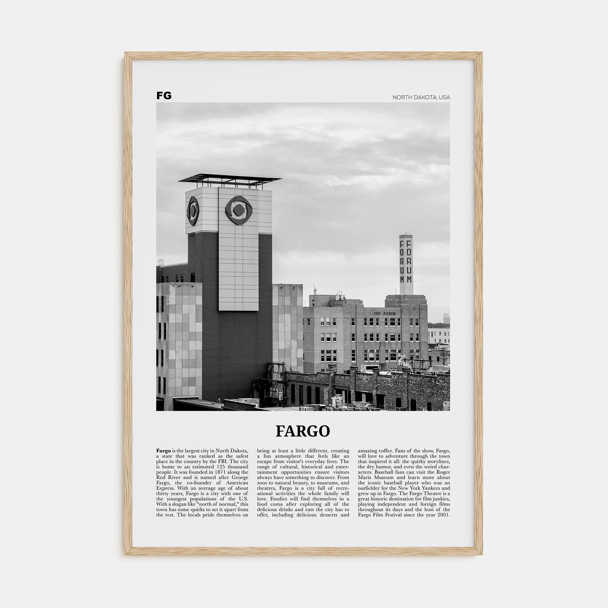 Fargo Travel B&W No 3 Poster