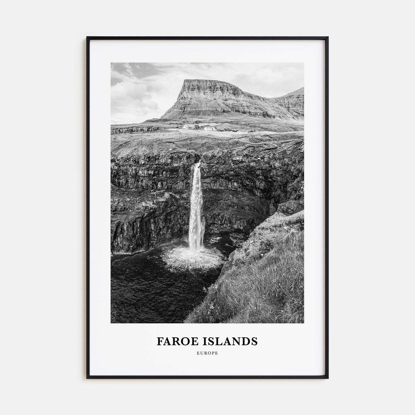 Faroe Islands Portrait B&W Poster