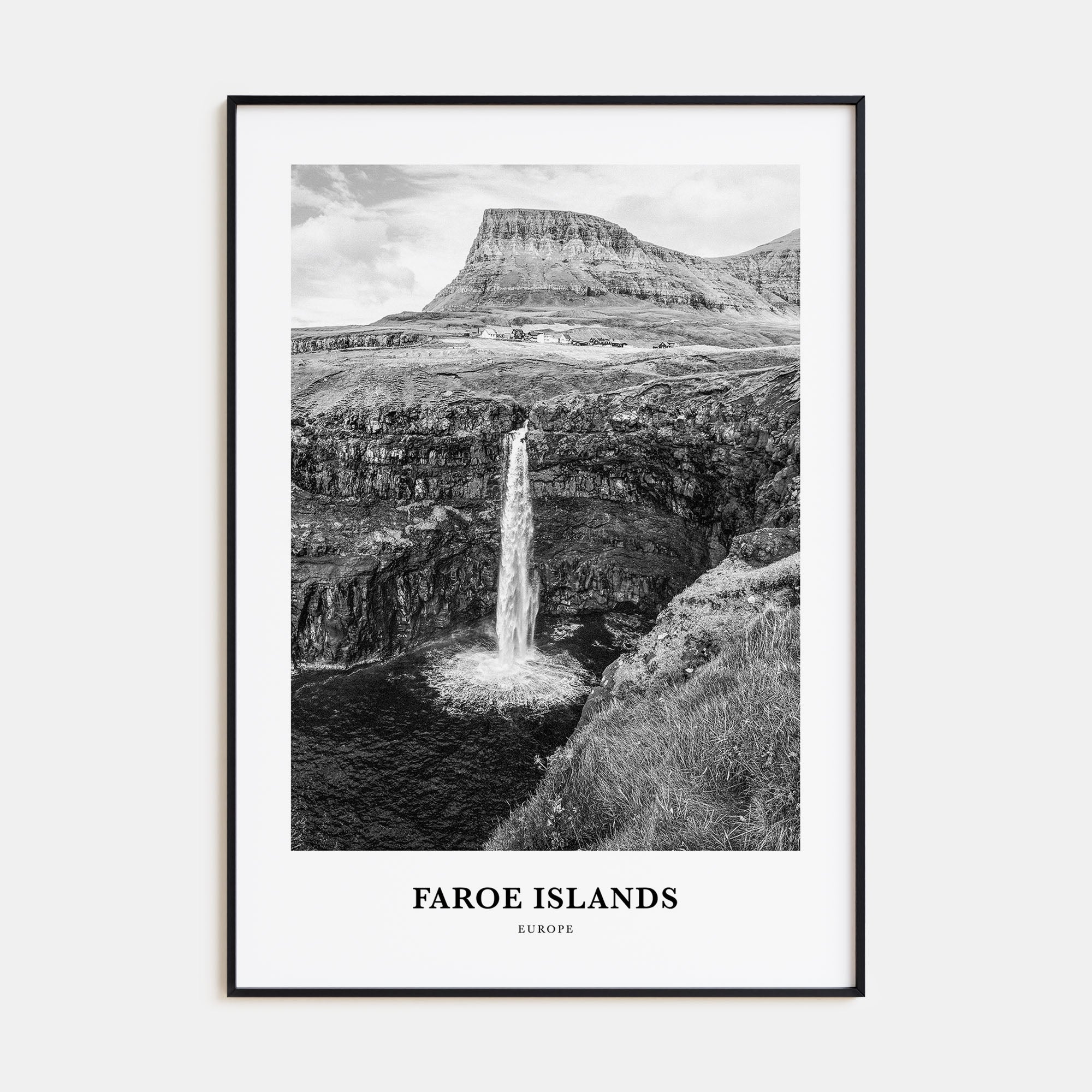 Faroe Islands Portrait B&W Poster