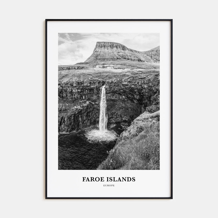 Faroe Islands Portrait B&W Poster