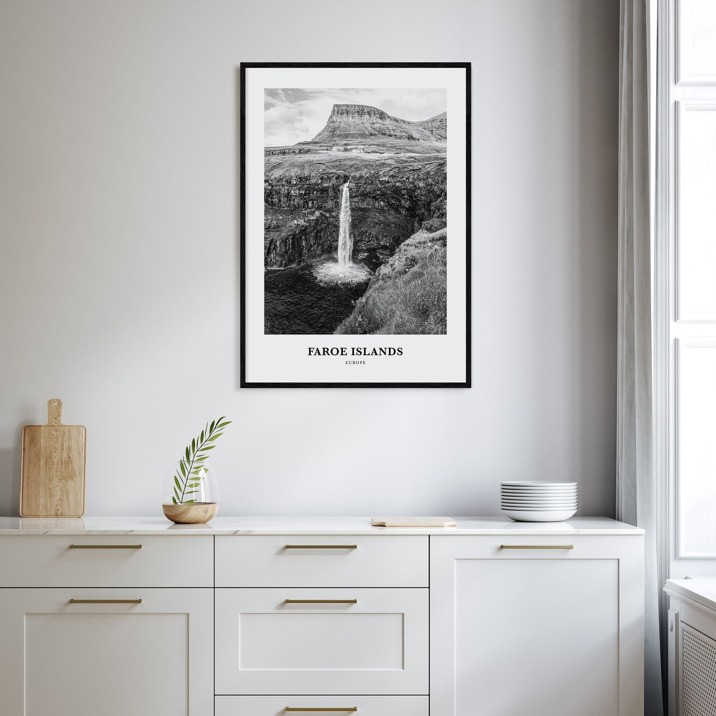 Faroe Islands Portrait B&W Poster