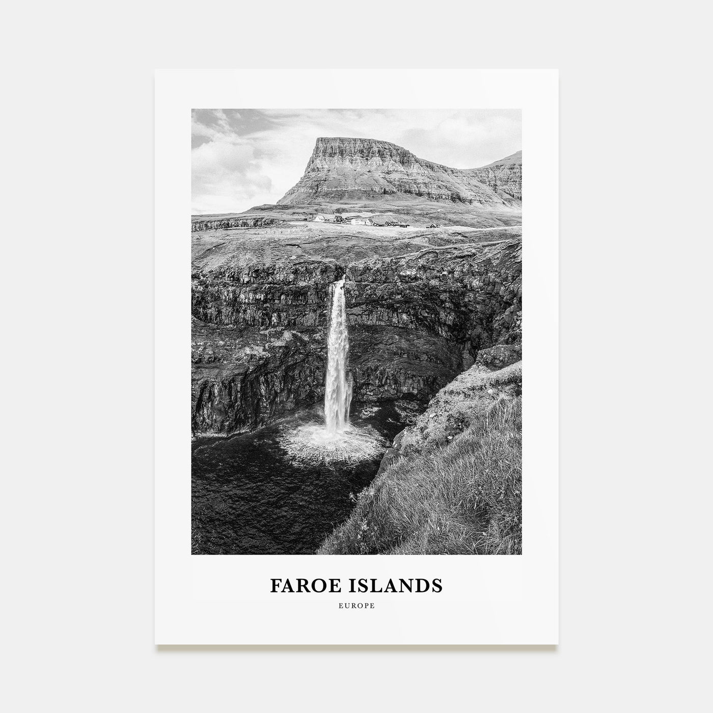 Faroe Islands Portrait B&W Poster