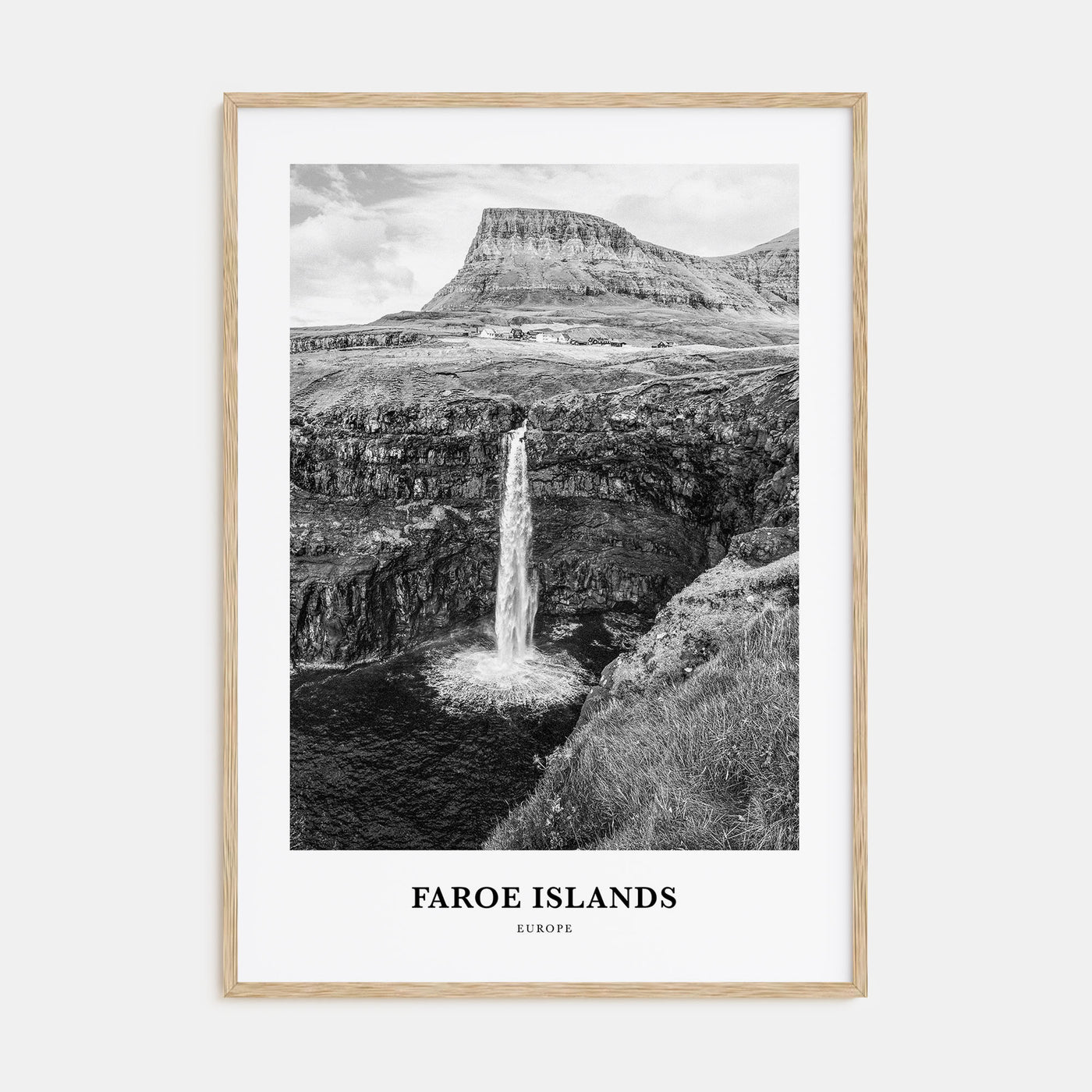 Faroe Islands Portrait B&W Poster