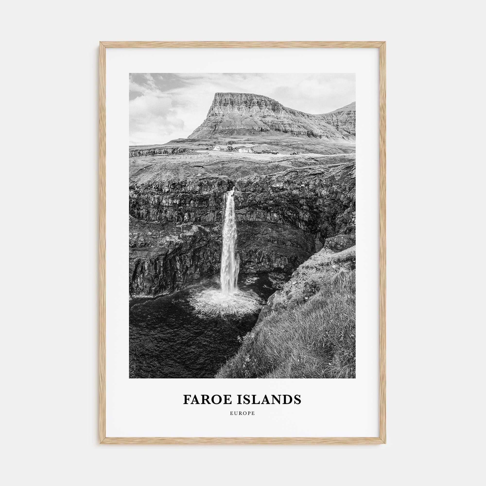 Faroe Islands Portrait B&W Poster